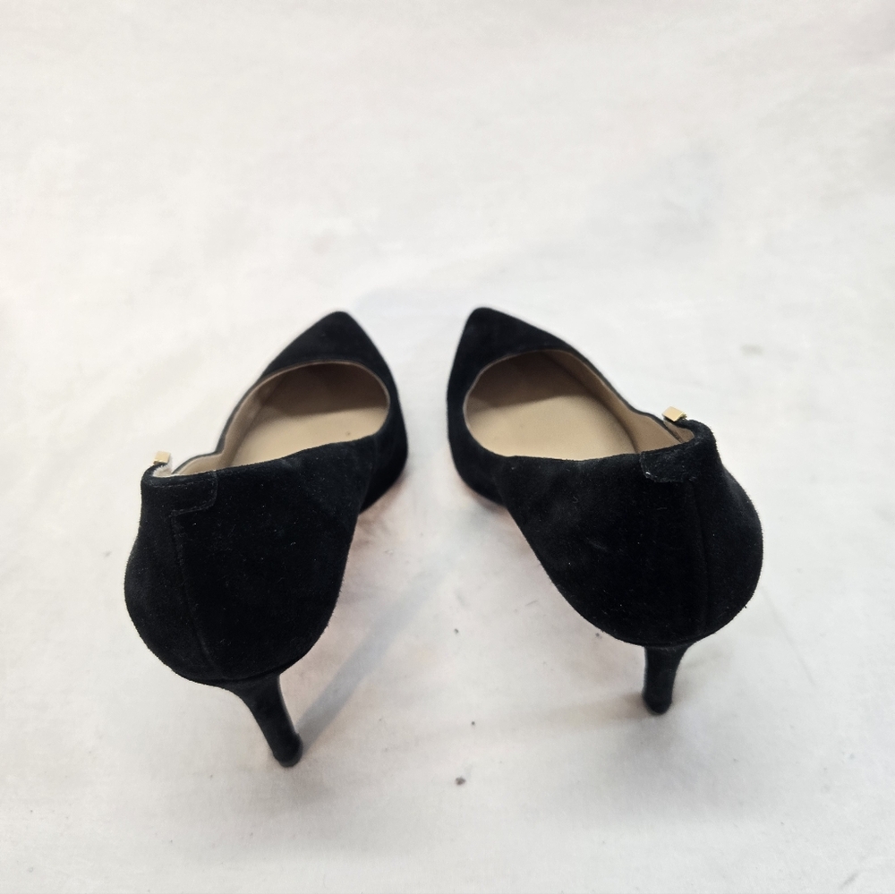 Tory Burch Women's 5M Black ELIZABETH Pointed Toe Pump Royal Suede - Picture 4 of 8
